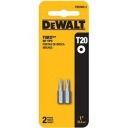 DEWALT DeWALT DW2660-2 Power Bit, T20 Drive, Torx Drive, 1/4 in Shank, Hex Shank, Steel DW2660-2